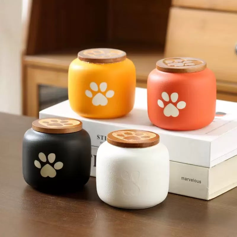 新品の陶器製ペット用火葬骨壷、猫や犬の葬儀用品、思い出の記念品、コレクション缶、密封缶、カスタマイズ可能