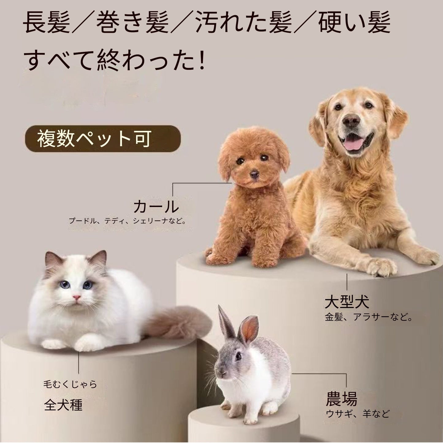 ペット用電動バリカン、猫や犬、テディベア犬のための毛刈り器、毛が絡まないユニバーサルな足毛用バリカン