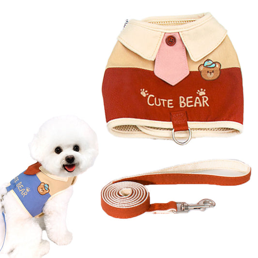 犬猫用ハーネス型リード、小型犬用ビションフリーゼ用、テディベア用キャットリード