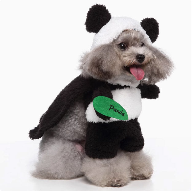 ボメラニア用のパンダ服、ペット用の立ち姿用衣装、小型犬(ビビ、テディ)用の面白くておかしい衣装、猫用衣装。