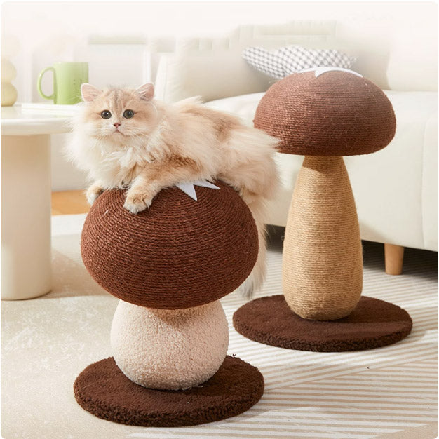 キノコ型猫掻き板 サイサル猫掻き柱