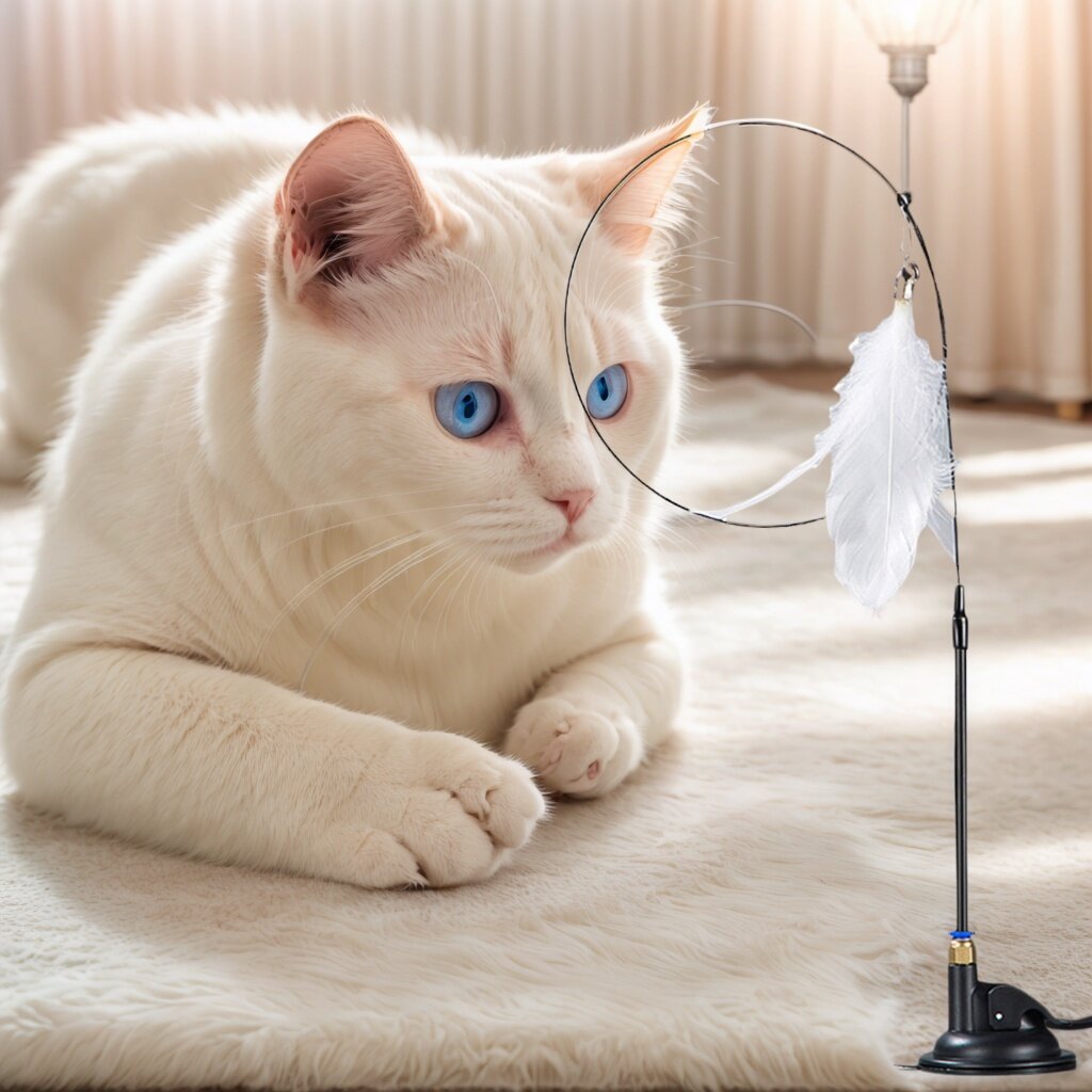 猫用インタラクティブおもちゃ 羽毛&鈴付き猫じゃらし伸縮棒強力吸盤付き交換可能ヘッドパズル噛みつきおもちゃ子猫やペット用の楽しく耐久性のある玩具