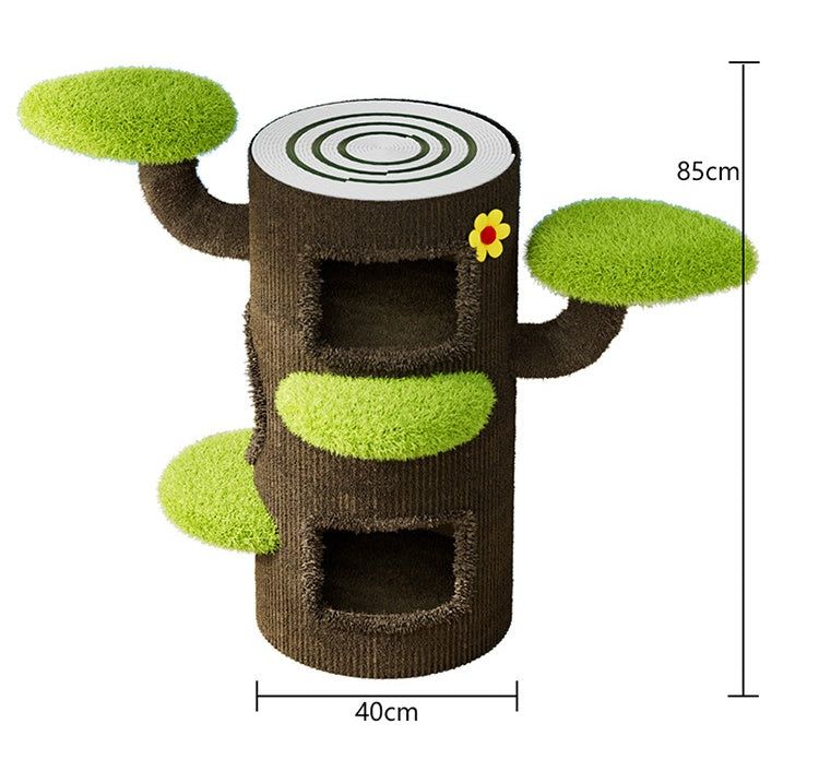 縦型キャットグラブ板・キャットタワー一体型・多層キャットベッド・大型・ジュート製キャットグラブポール・キャットツリー・キャットグラブベッド・四季兼用