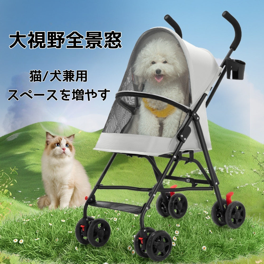 小型ペット用カート 軽量 折りたたみ式 犬用 代歩車 超軽量 ポータブル 猫用 カート 外出旅行用カート