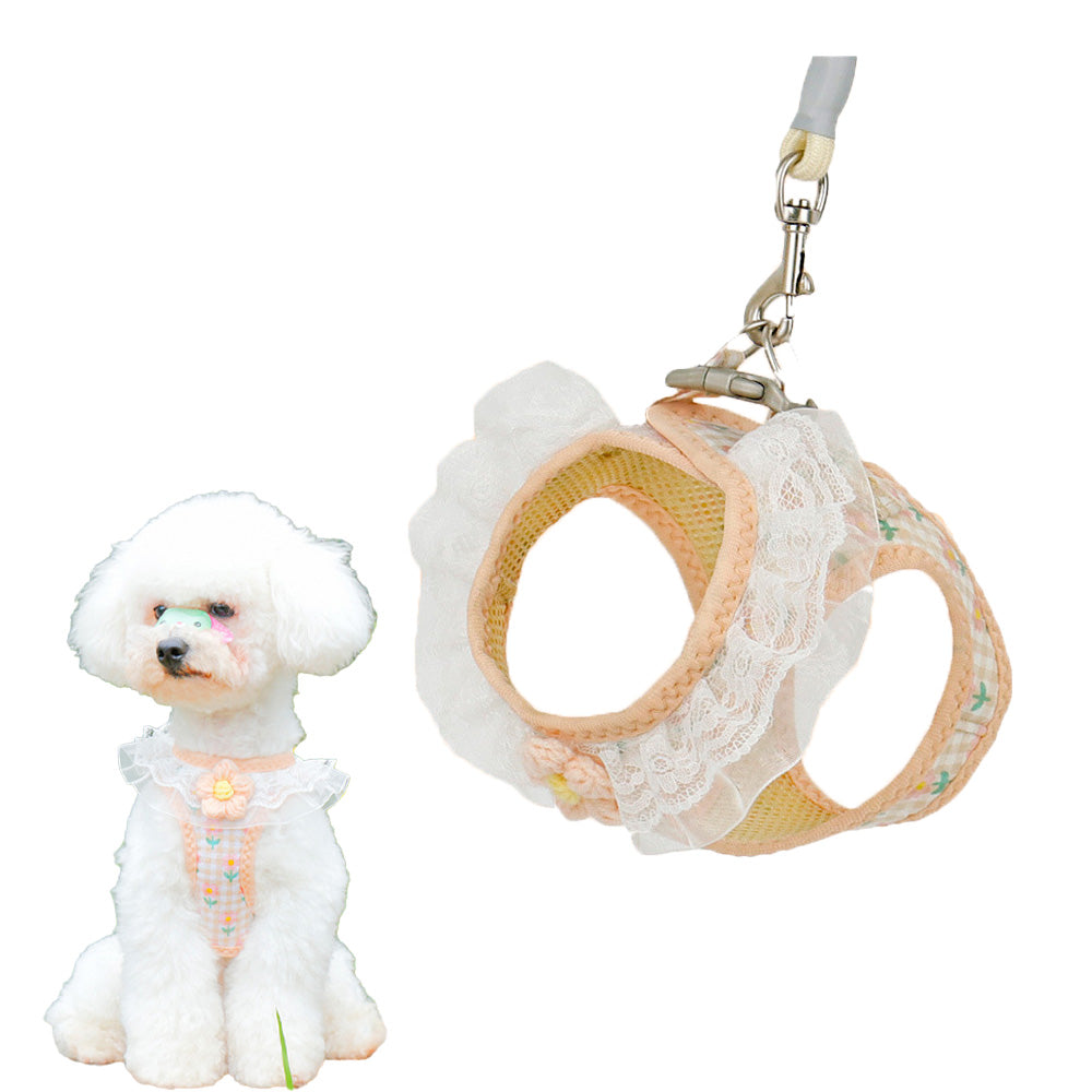犬猫用ハーネス型リード、小型犬用ビションフリーゼ用、テディベア用キャットリード