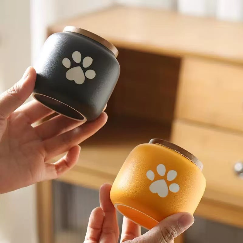 新品の陶器製ペット用火葬骨壷、猫や犬の葬儀用品、思い出の記念品、コレクション缶、密封缶、カスタマイズ可能