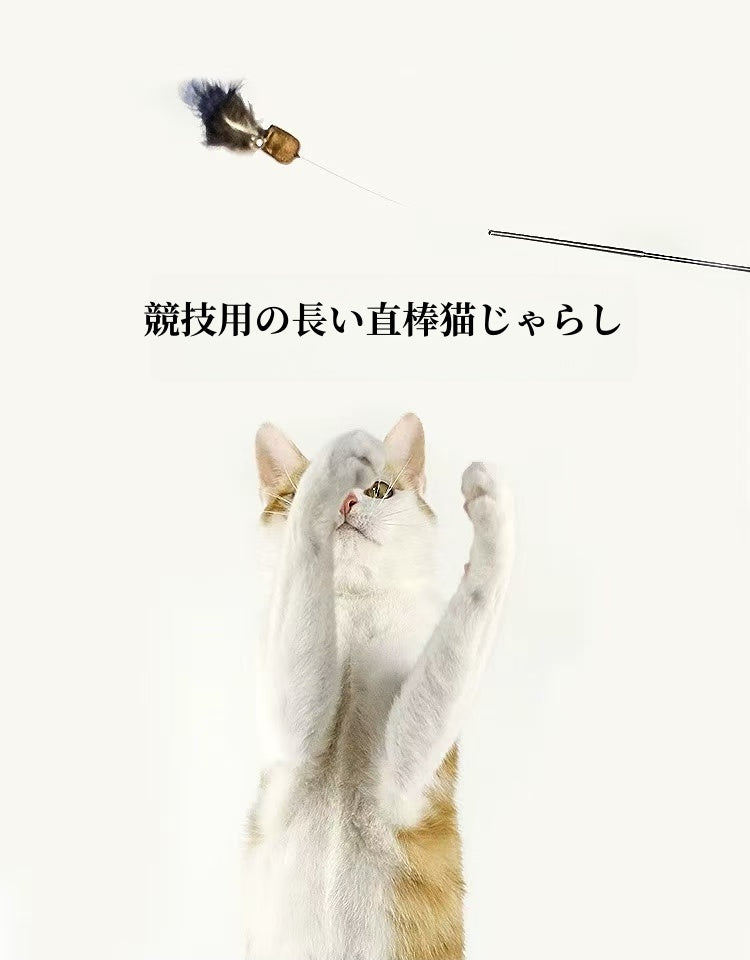 小さな蝶の競技レベルの猫じゃらし、延長されたスチールワイヤーと羽毛のおもちゃ