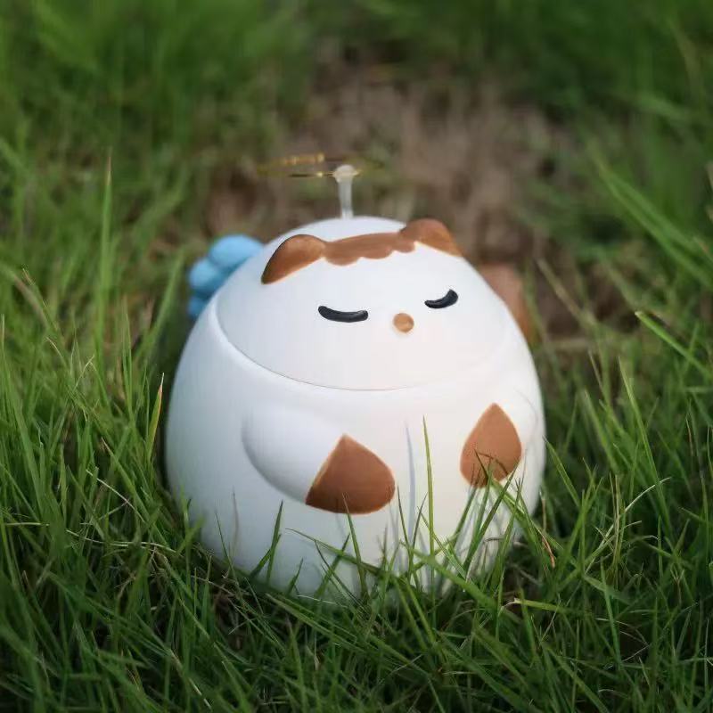 ペット用骨壷 ペットの猫や犬が亡くなった時の火葬用骨壷 記念品 手作り陶器製棺