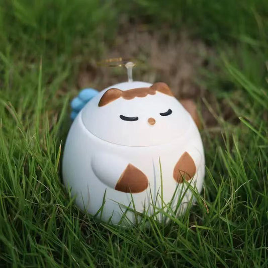 ペット用骨壷 ペットの猫や犬が亡くなった時の火葬用骨壷 記念品 手作り陶器製棺