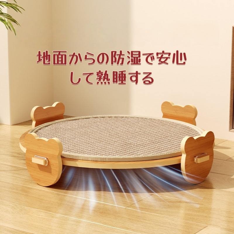 リネン製の猫ベッド、夏用クーリングマット、猫の爪とぎボード、耐摩耗性でホコリが出ない、四季通用の猫用爪板